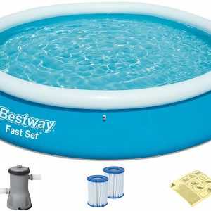 Надувний круглий басейн Bestway 57274 (366х76 см) з картриджним фільтром
