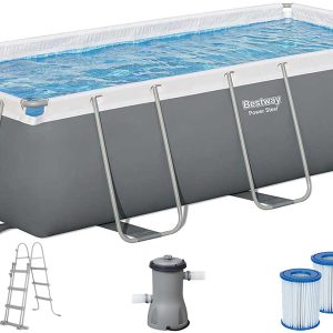 Каркасний прямокутний басейн Bestway 56441 (404х201х100 см) з картриджним фільтром та драбиною