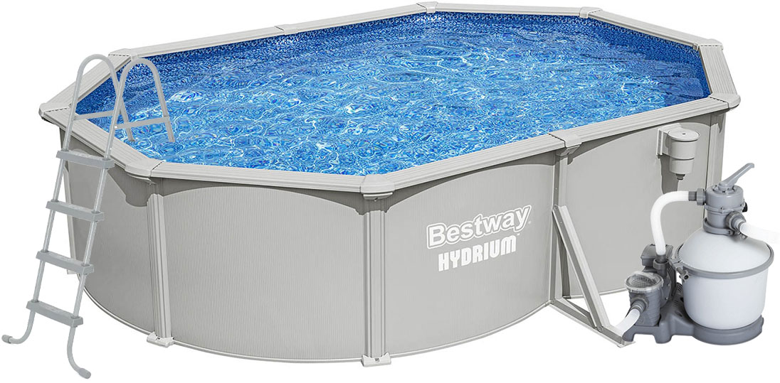 Збірний басейн Bestway Hydrium 56586 (500x360x122) з пісочним фільтром 1 Збірний басейн Bestway Hydrium 56586 (500x360x122) з пісочним фільтром