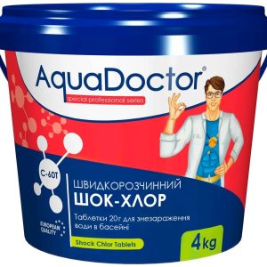 Шок-хлор для басейну AquaDoctor C-60T 4 кг в таблетках