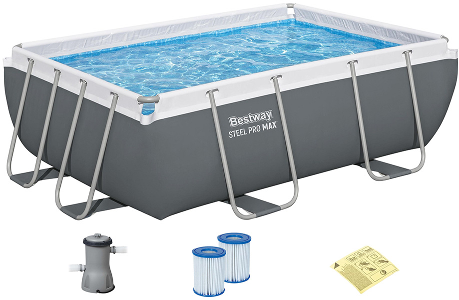 Каркасний басейн Bestway 56629 (282х196х84 см) з картриджним фільтром 1 Каркасний басейн Bestway 56629 (282х196х84 см) з картриджним фільтром