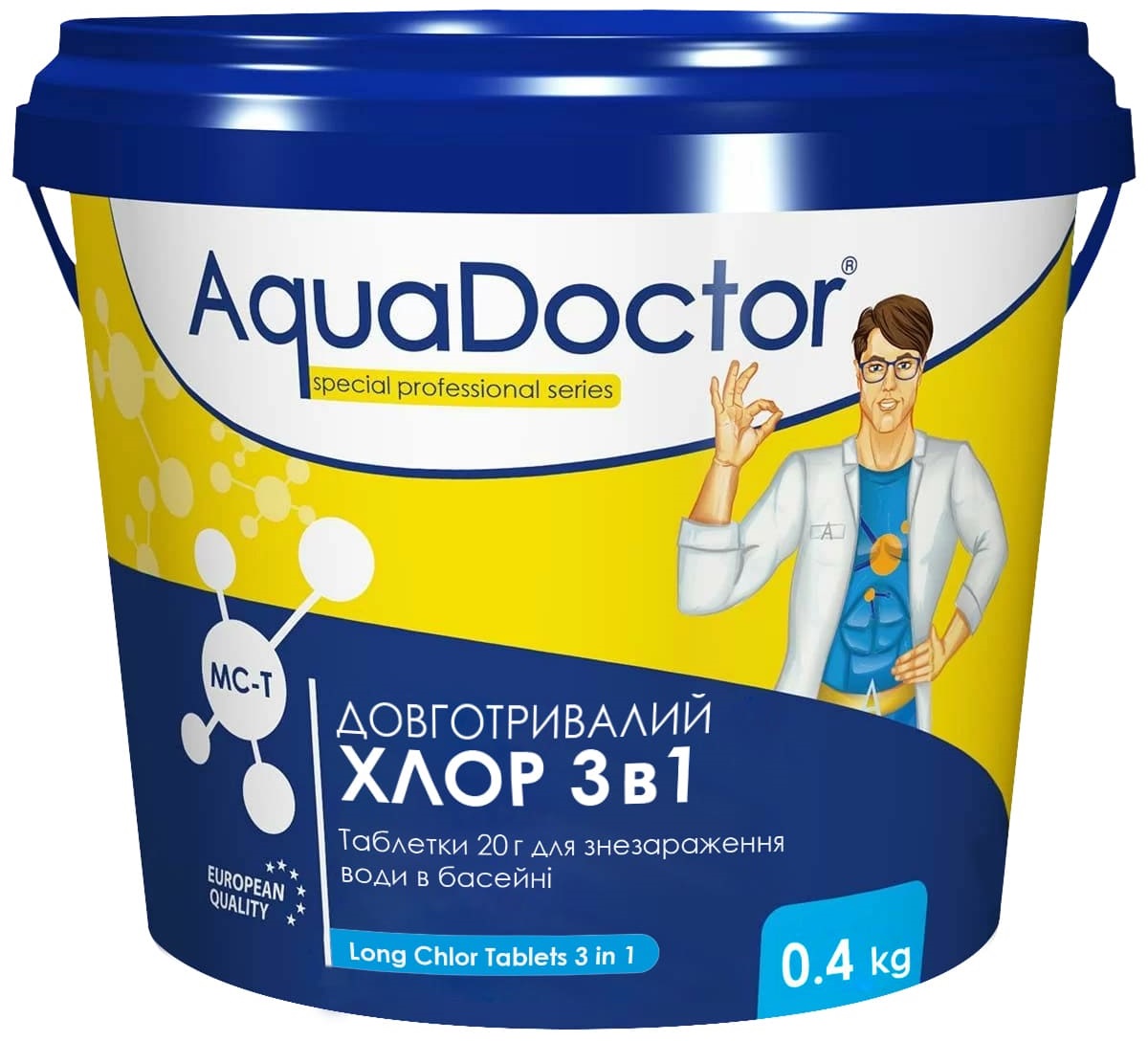Хлор 3 в 1 для басейну AquaDoctor MC-T 0.4 кг (таблетки по 200 г) 1 Хлор 3 в 1 для басейну AquaDoctor MC-T 0.4 кг (таблетки по 200 г)