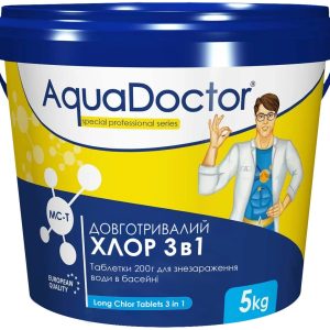 Хлор 3 в 1 для басейну AquaDoctor MC-T 5 кг (таблетки по 200 г)