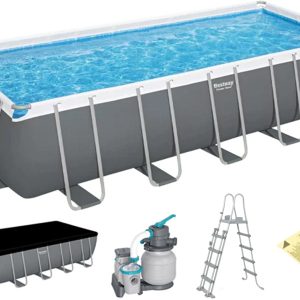 Каркасний басейн Bestway 5612B (640х274х132 см) з пісочним фільтром, драбиною та тентом