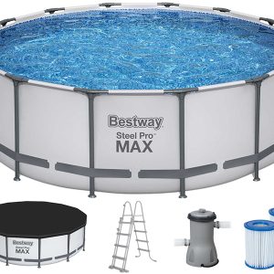 Каркасний басейн Bestway 5612X (427х122 см) з картриджним фільтром, тентом і драбиною