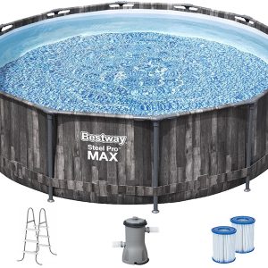 Каркасний басейн Bestway Wood Style 5614X (366х100 см) з картриджним фільтром та драбиною