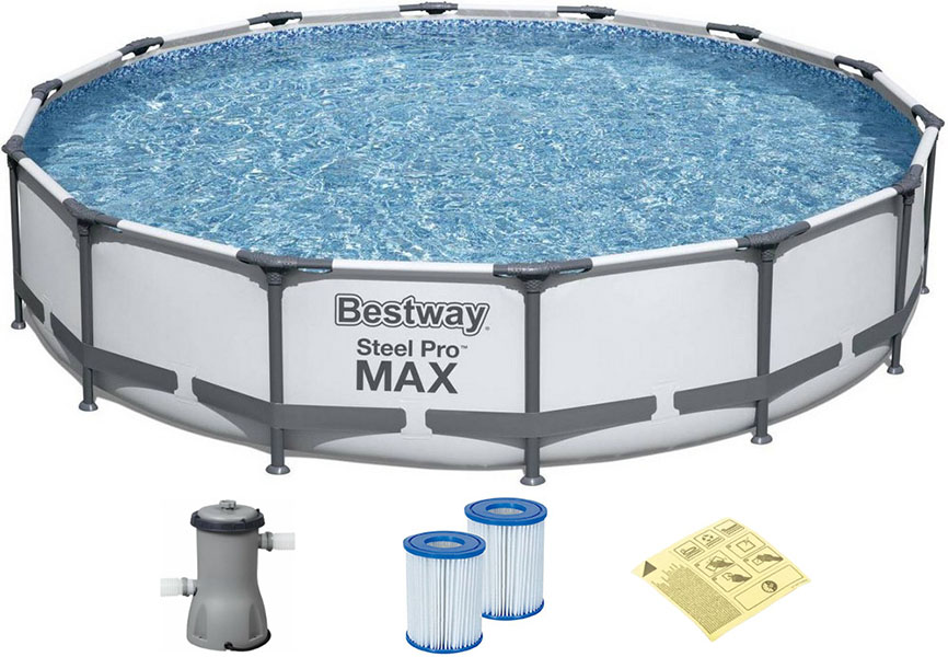 Каркасний басейн Bestway 56595 (427х84 см) з картриджним фільтром 1 Каркасний басейн Bestway 56595 (427х84 см) з картриджним фільтром