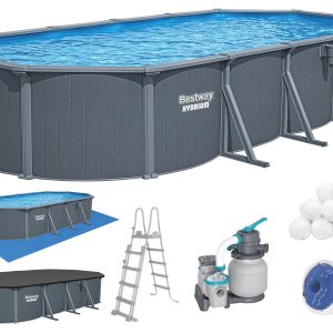 Збірний басейн Bestway Hydrium 561CW (732х366х132 см) з пісочним фільтром, драбиною та тентом