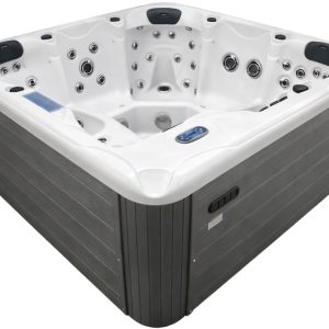 СПА-басейн Aquajoy Santorini (220х220х95 см), Сріблясто-білий мармур