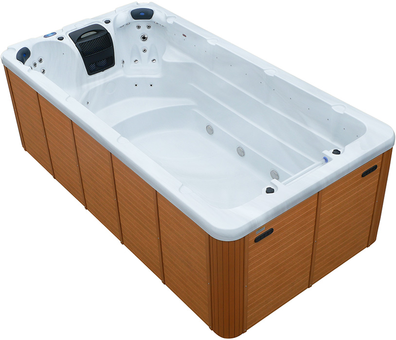 Плавальний СПА-басейн Aquajoy Wave (430х225х150 см), Сріблясто-білий мармур 1 Плавальний СПА-басейн Aquajoy Wave (430х225х150 см), Сріблясто-білий мармур