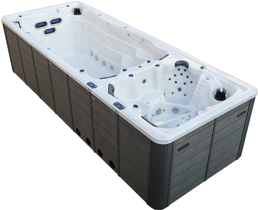 Плавальний СПА-басейн Aquajoy Equilibrium (580х220х150 см), Сріблясто-білий мармур 1 Плавальний СПА-басейн Aquajoy Equilibrium (580х220х150 см), Сріблясто-білий мармур