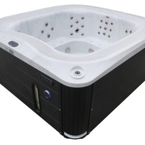 Переливний СПА-басейн Aquajoy Serenity (250х230х96 см), Сріблясто-білий мармур