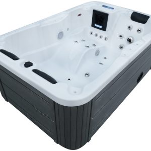 СПА-басейн Aquajoy Alicante (205х130х70 см), Сріблясто-білий мармур