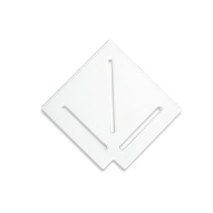 Кутовий елемент Aquaviva DK-20-1 Matt для переливної решітки 90° 195/25 мм (білий)