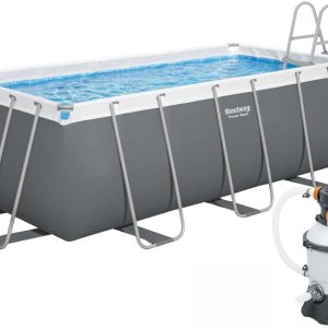 Каркасний басейн Bestway 56457 (412х201х122 см) з пісочним фільтром та драбиною