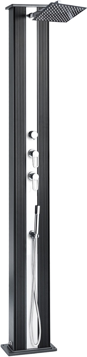 Душ сонячний Aquaviva Hybride Dada Straight алюмінієвий з мийкою для ніг, антрацит DS-D463NX, 40 л 1 Душ сонячний Aquaviva Hybride Dada Straight алюмінієвий з мийкою для ніг, антрацит DS-D463NX, 40 л