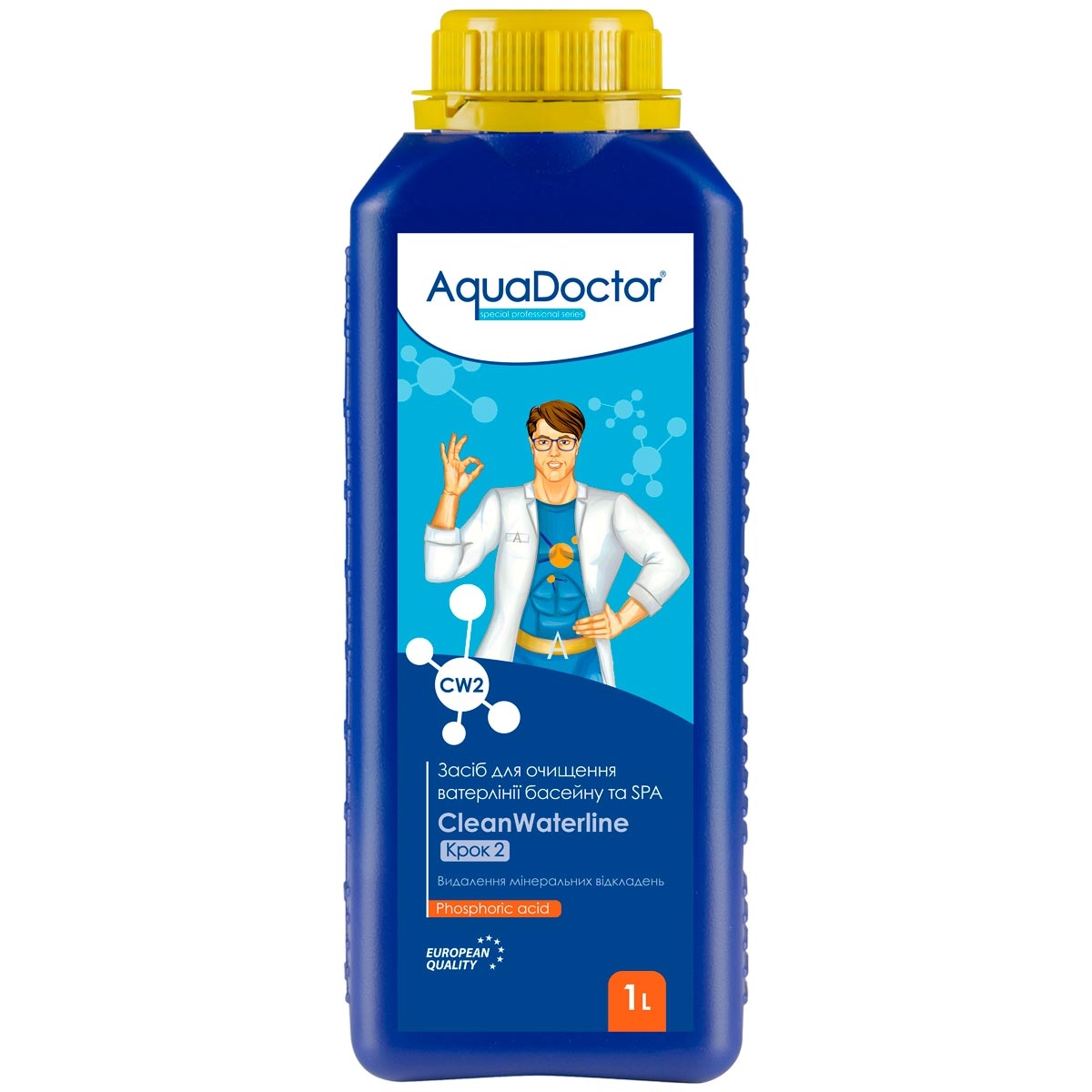 Засіб для очищення ватерлінії басейну і СПА AquaDoctor CW CleanWaterline Крок 2 1 Засіб для очищення ватерлінії басейну і СПА AquaDoctor CW CleanWaterline Крок 2