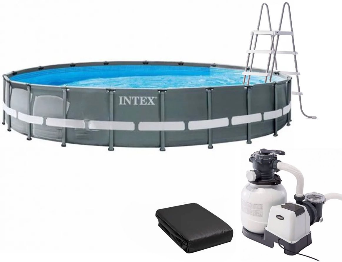 Каркасний басейн Intex 26334 ULTRA XTR (610х122 см) з пісочним фільтром, драбиною, підкладкою і тентом 1 Каркасний басейн Intex 26334 ULTRA XTR (610х122 см) з пісочним фільтром, драбиною, підкладкою і тентом
