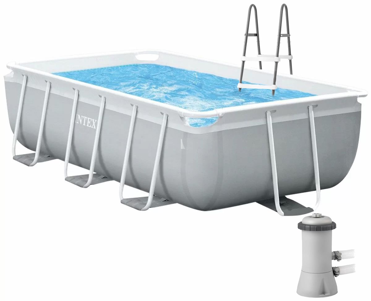 Каркасний басейн Intex 26784 (300х175х80 см) з картриджним фільтром та драбиною 1 Каркасний басейн Intex 26784 (300х175х80 см) з картриджним фільтром та драбиною