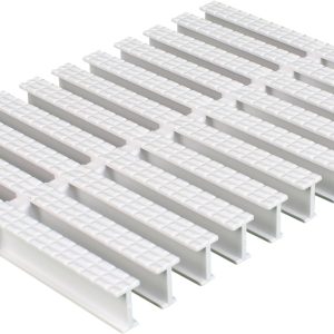 Переливна решітка Aquaviva KP HKE02 Classik із центральним з'єднанням 195x25 мм (біла)