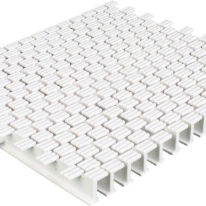 Переливна решітка Aquaviva KP HKE12 Square с центральним з'єднанням 245x25 мм (біла)
