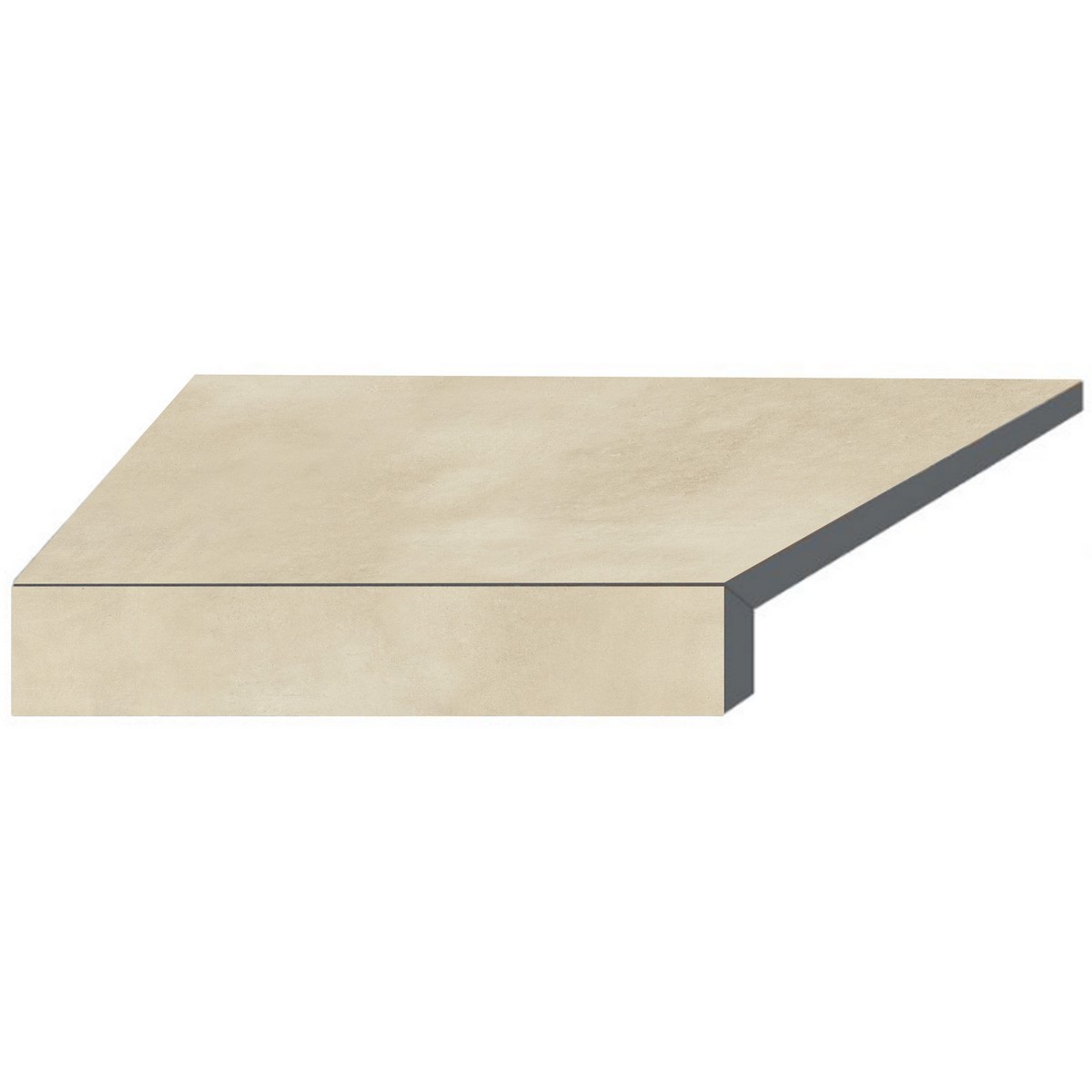 Кутовий Г-подібний елемент бортової плитки Aquaviva Patio Beige, 600x345x50(20) мм (лівий/45°) 1 Кутовий Г-подібний елемент бортової плитки Aquaviva Patio Beige, 600x345x50(20) мм (лівий/45°)