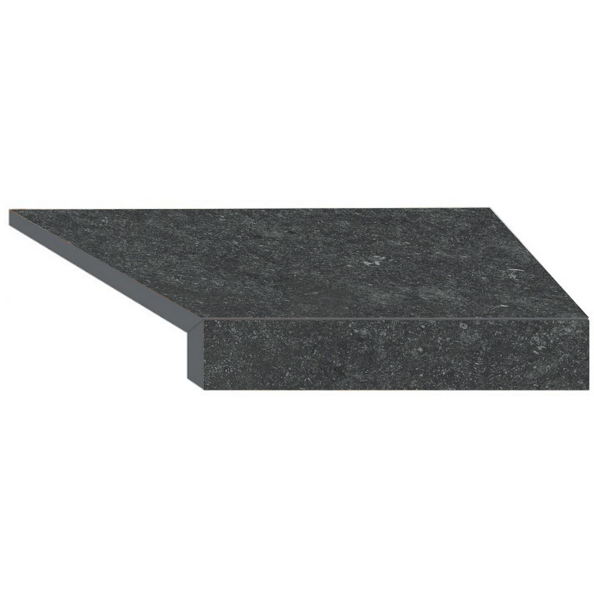 Кутовий Г-подібний елемент бортової плитки Aquaviva Stellar Dark Grey, 600x345x50(20) мм (правий/45°) 1 Кутовий Г-подібний елемент бортової плитки Aquaviva Stellar Dark Grey, 600x345x50(20) мм (правий/45°)