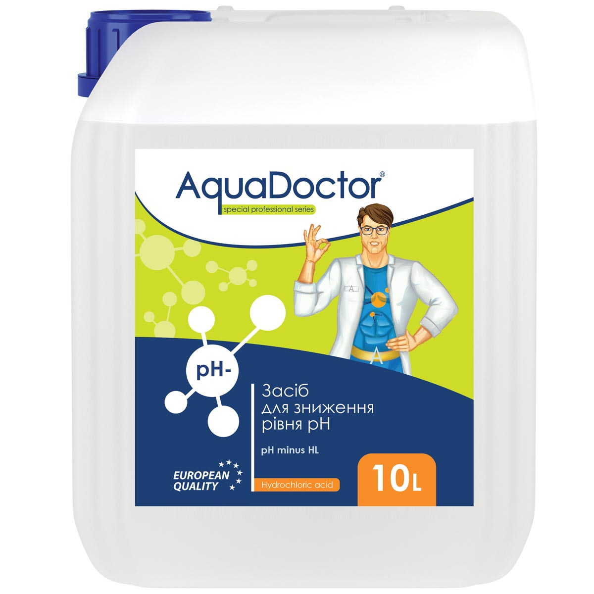 Засіб для зниження pH AquaDoctor pH Minus HL (Соляна 14%) 10 л 1 Засіб для зниження pH AquaDoctor pH Minus HL (Соляна 14%) 10 л