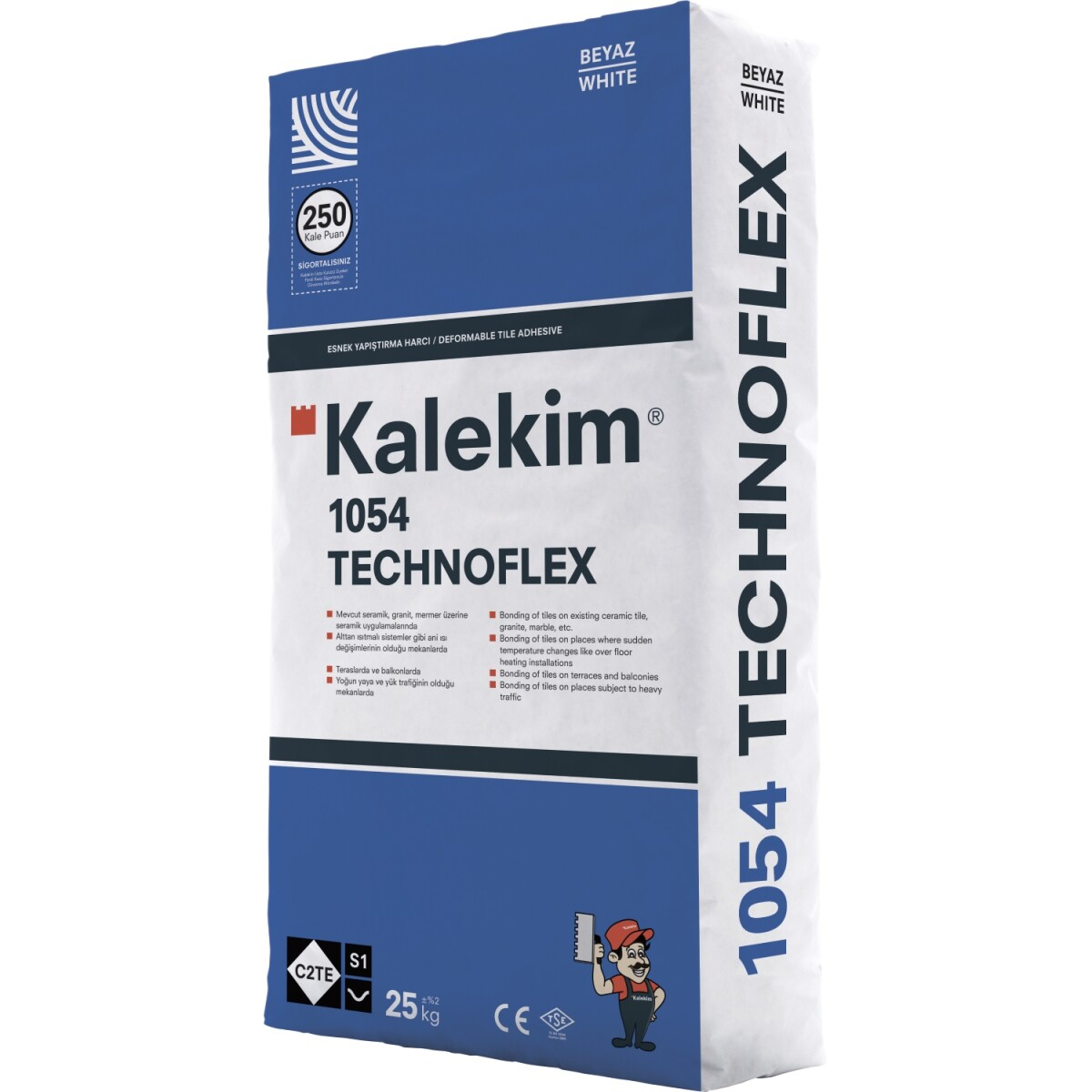 Високоеластичний клей для плитки Kalekim Technoflex 1054, C2TE S1 (25 кг) 1 Високоеластичний клей для плитки Kalekim Technoflex 1054, C2TE S1 (25 кг)
