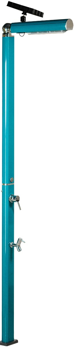 Душ вуличний Aquaviva Quick з LED підсвіткою та мийкою для ніг, синій (ottanio) Q825/5021-QL 1 Душ вуличний Aquaviva Quick з LED підсвіткою та мийкою для ніг, синій (ottanio) Q825/5021-QL