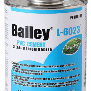 Клей для труб ПВХ Bailey L-6023 946 мл, прозорий