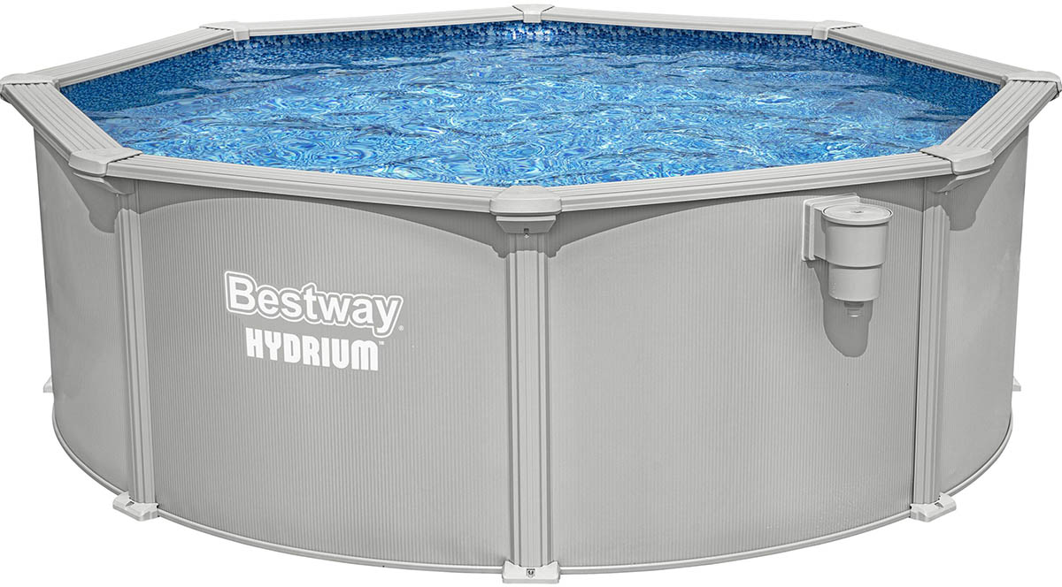 Збірний басейн Bestway Hydrium 56574 (360x122 см) з пісочним фільтром, драбиною та тентом 2 Збірний басейн Bestway Hydrium 56574 (360x122 см) з пісочним фільтром, драбиною та тентом