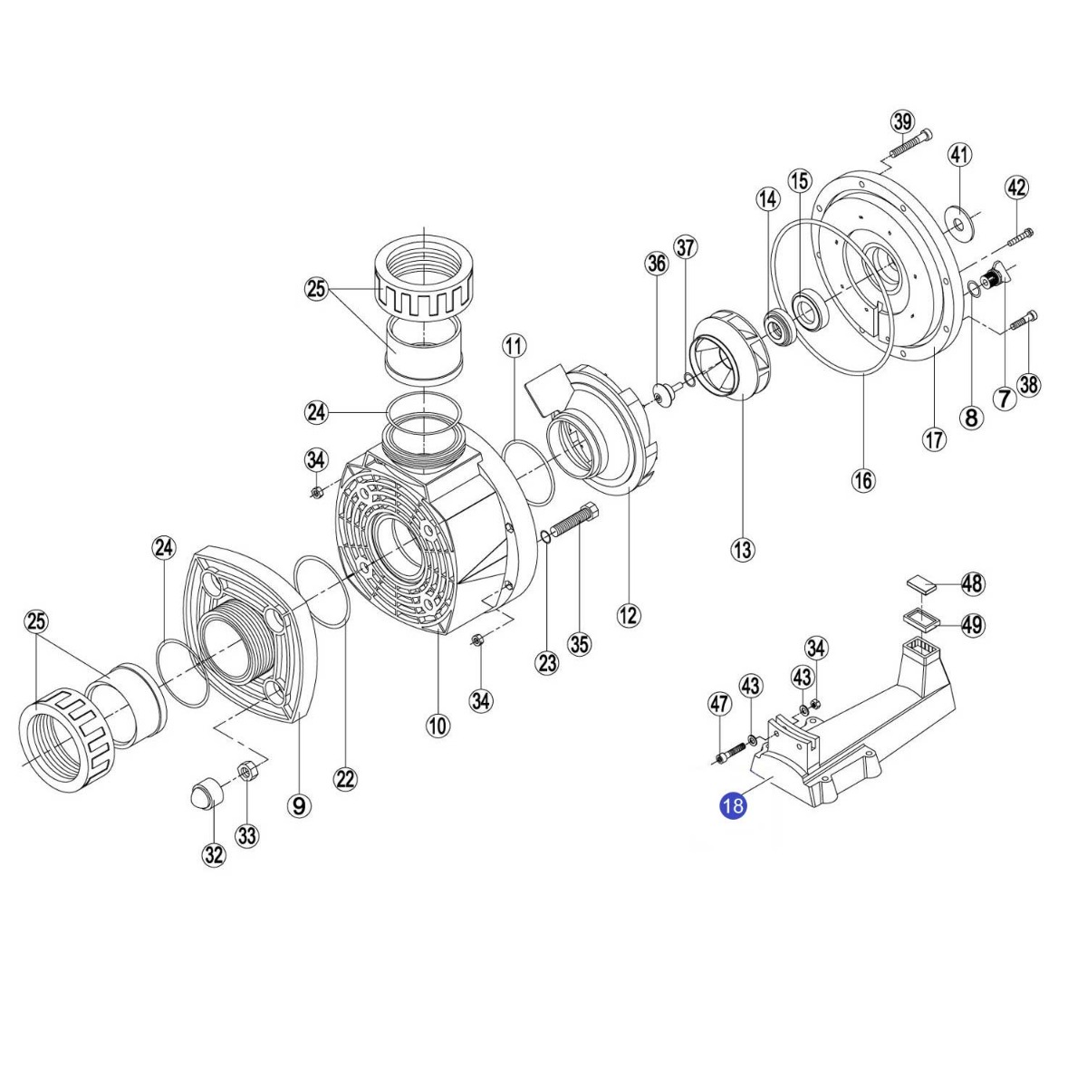 Підставка до насосу KA/KAP RKA180.R 2 Підставка до насосу KA/KAP RKA180.R