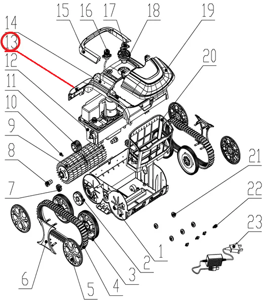 Ущільнювальна коробка для сенсора до пилососа Wybotics WY200, (Sensor seal box №13/WY200) 1 Ущільнювальна коробка для сенсора до пилососа Wybotics WY200, (Sensor seal box №13/WY200)