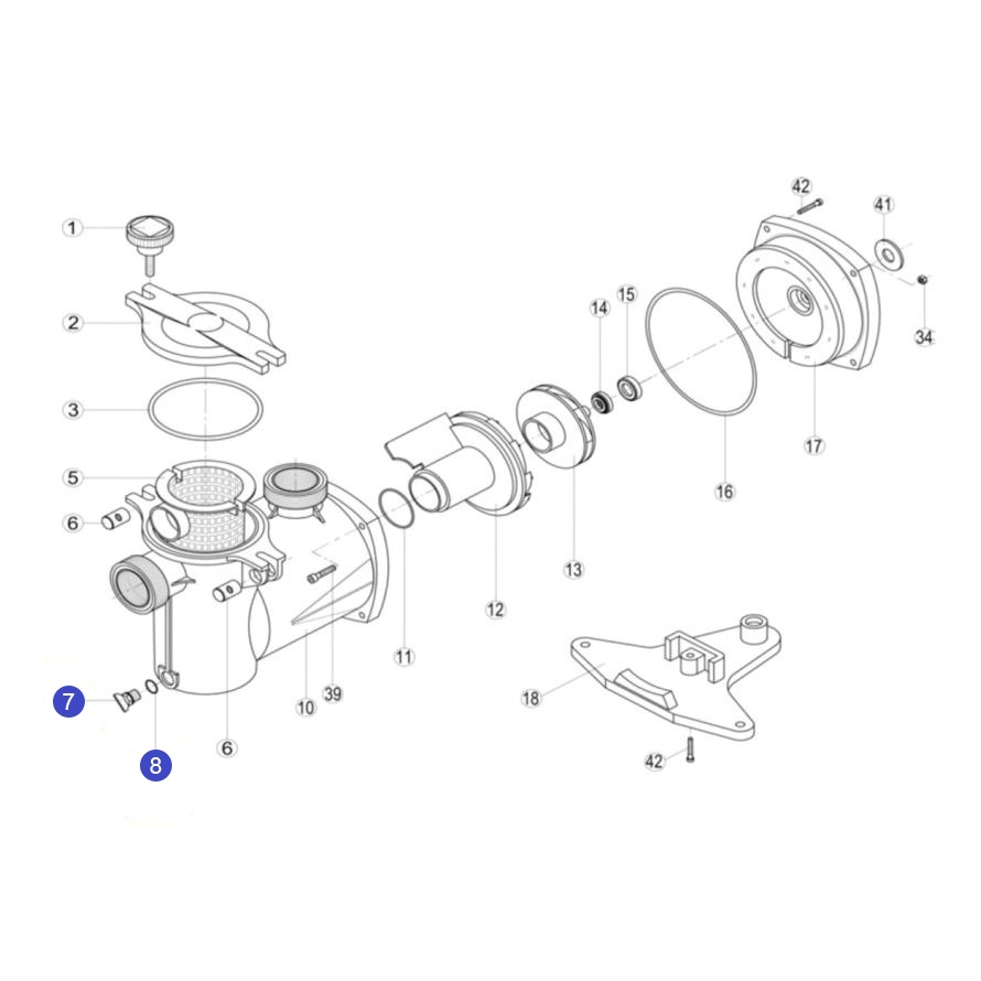 Зливна заглушка насоса OK,NK,KS,KAP Kripsol RKS195.A/ RPUM0007.00R/RBH0000.00R 2 Зливна заглушка насоса OK,NK,KS,KAP Kripsol RKS195.A/ RPUM0007.00R/RBH0000.00R