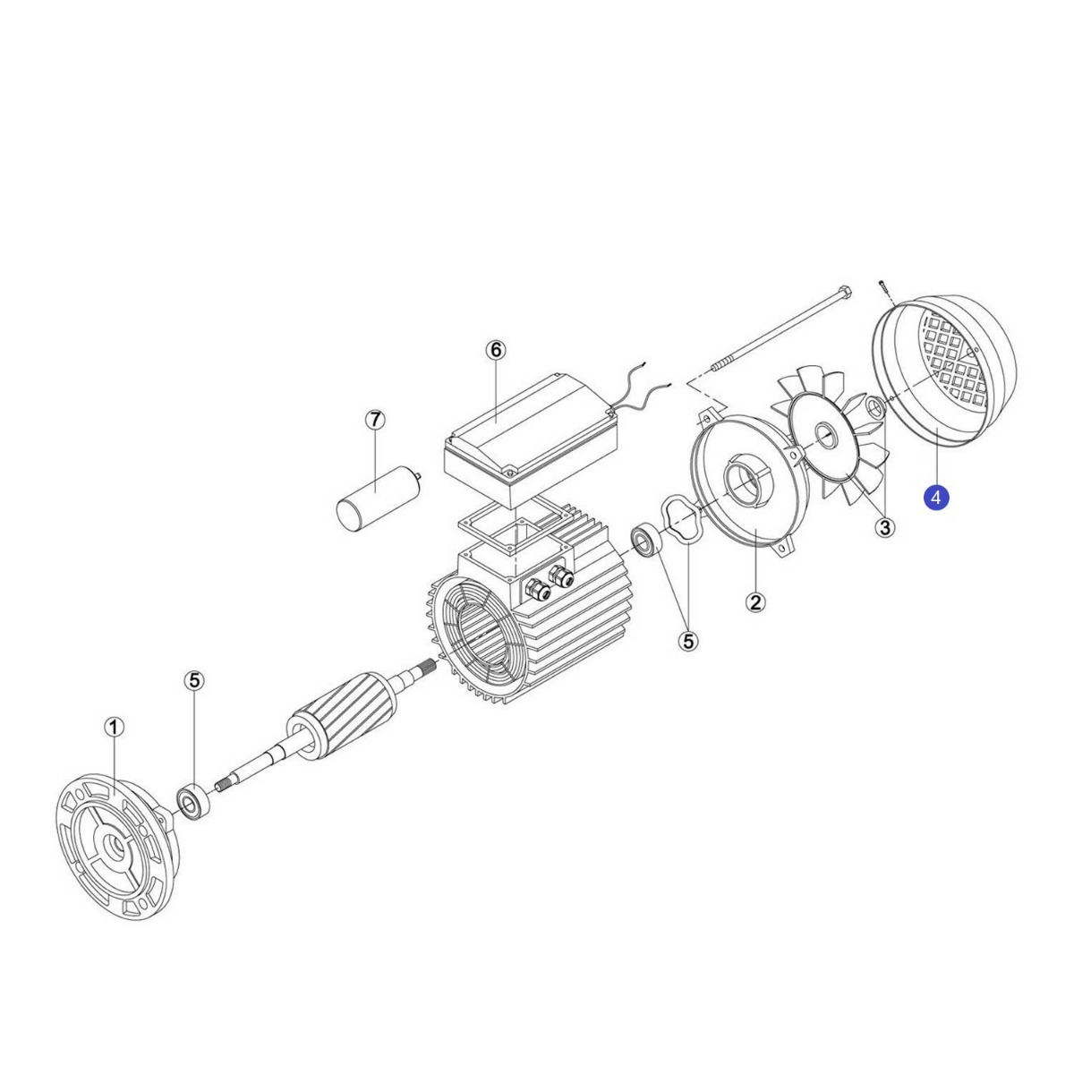 Кришка вентилятора насоса Kripsol MEC90 RBM1040.42R 2 Кришка вентилятора насоса Kripsol MEC90 RBM1040.42R