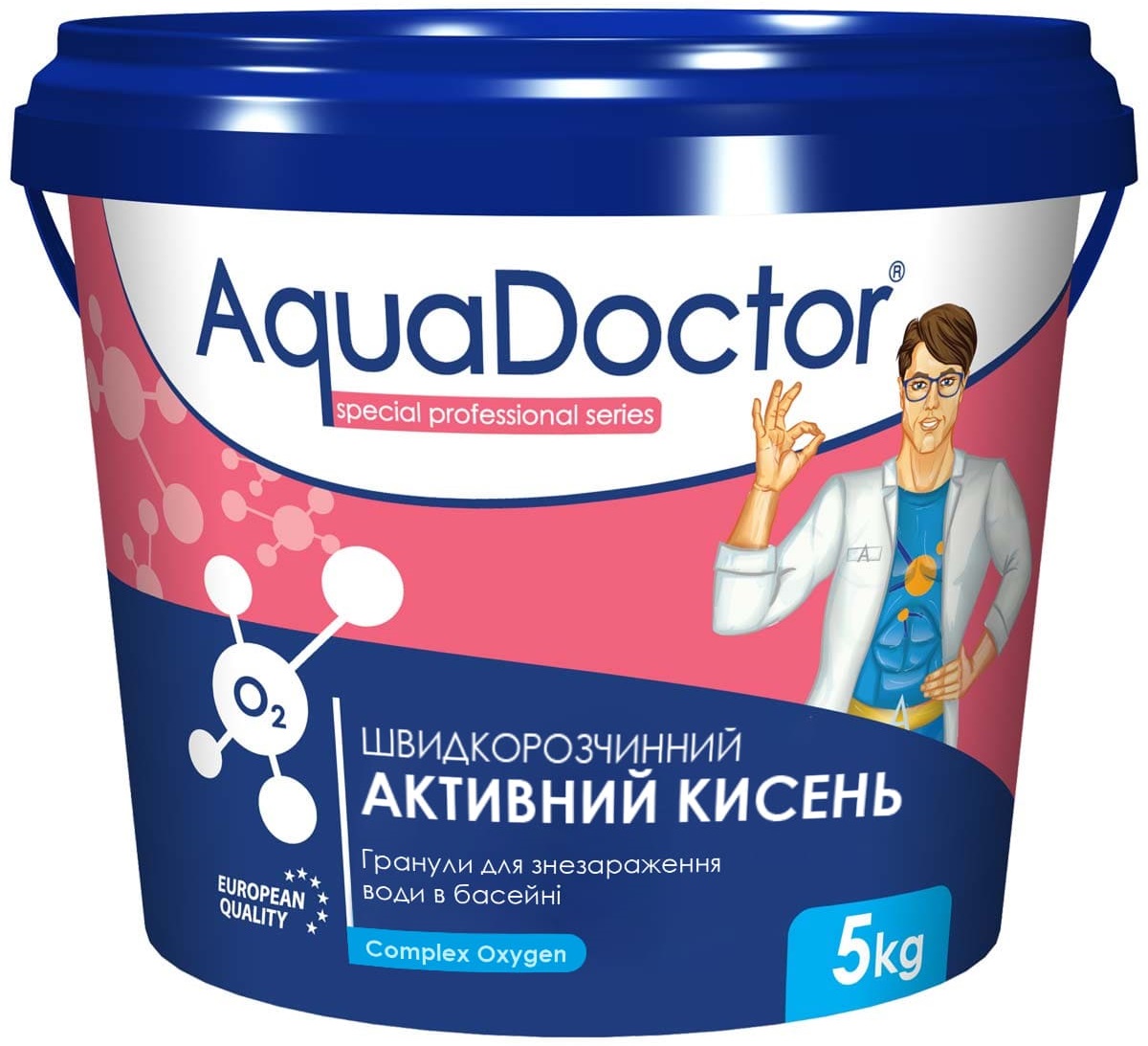 Активний кисень для басейну AquaDoctor O2 5 кг в гранулах 1 Активний кисень для басейну AquaDoctor O2 5 кг в гранулах