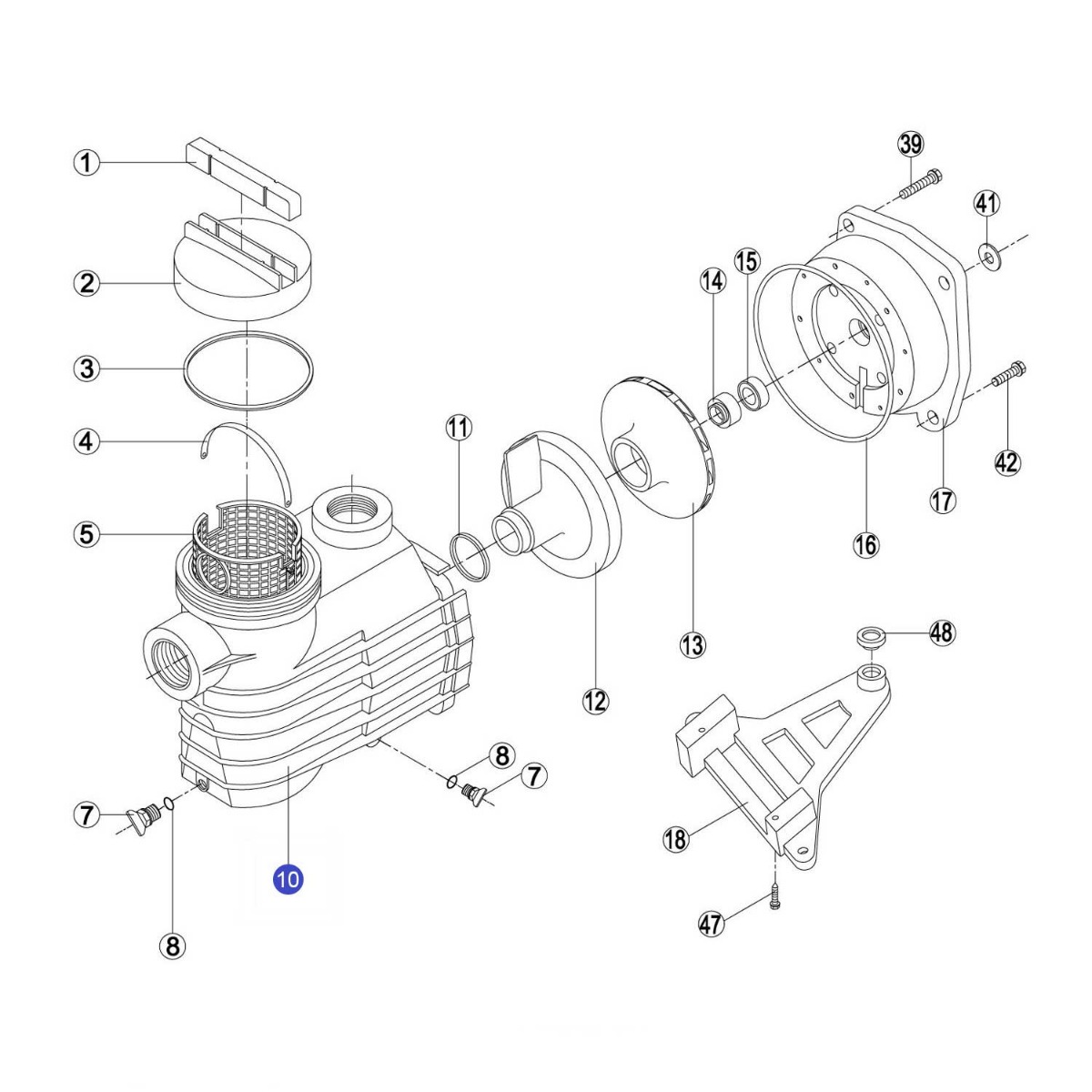 Корпус насоса NK RBH0010.00R 2 Корпус насоса NK RBH0010.00R