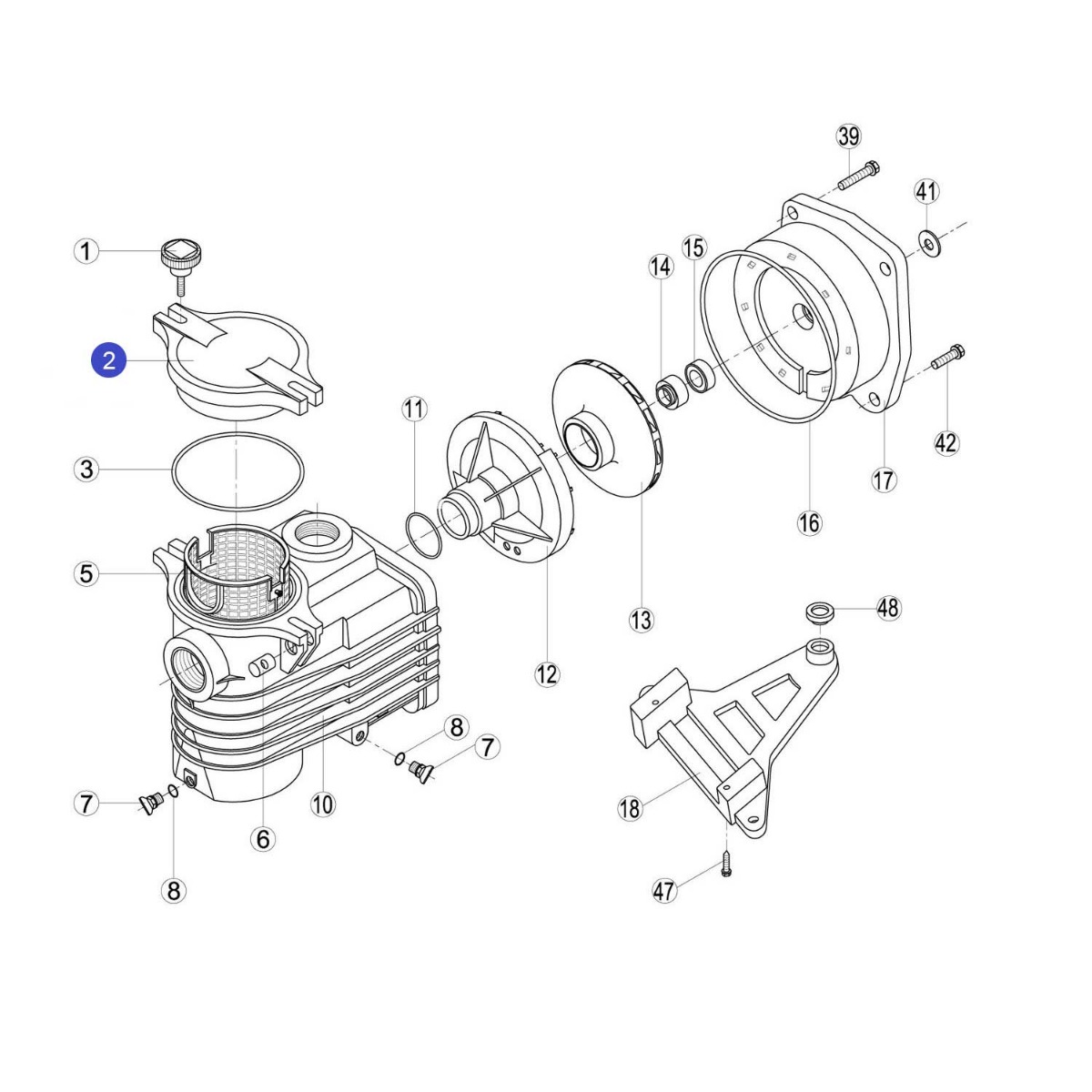 Кришка префільтра насоса Kripsol OK RBH0002.01R/RPUM0002.01R 2 Кришка префільтра насоса Kripsol OK RBH0002.01R/RPUM0002.01R