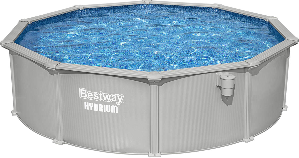 Збірний басейн Bestway Hydrium 56384 (460х122 см) з пісочним фільтром, драбиною та тентом 2 Збірний басейн Bestway Hydrium 56384 (460х122 см) з пісочним фільтром, драбиною та тентом