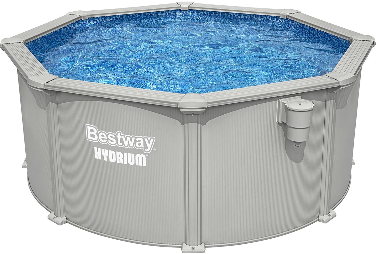 Збірний басейн Bestway Hydrium 56566 (300x122 см) з пісочним фільтром, драбиною та тентом 2 Збірний басейн Bestway Hydrium 56566 (300x122 см) з пісочним фільтром, драбиною та тентом