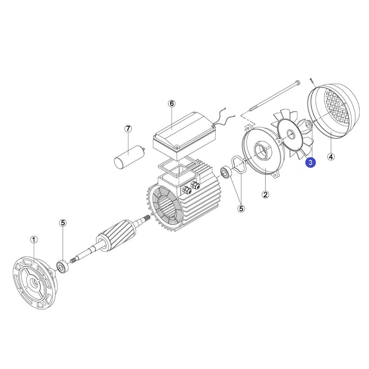 Вентилятор ел.двигуна для насоса Kripsol FAN MEC63 - RBM1030.12R 2 Вентилятор ел.двигуна для насоса Kripsol FAN MEC80 D19 - RBM1030.33R