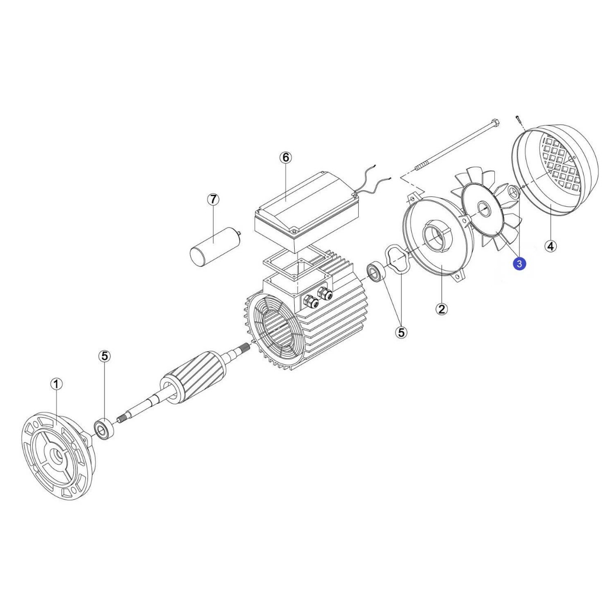Вентилятор ел.двигуна для насоса Kripsol FAN MEC80 D14 - RBM1030.32R 2 Вентилятор ел.двигуна для насоса Kripsol FAN MEC80 D14 - RBM1030.32R