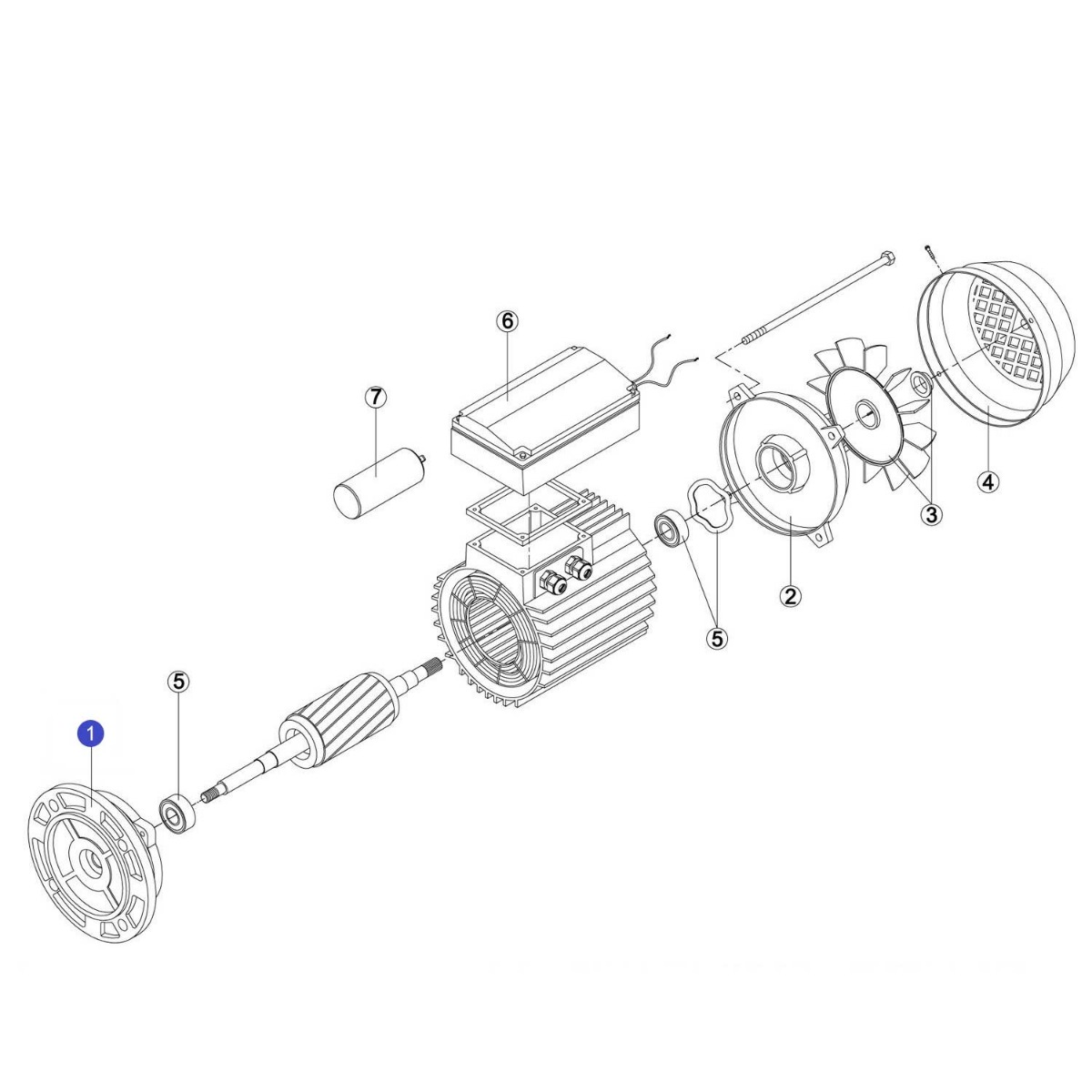 Кришка передня ел. двиг. насоса Kripsol OK/CK/KS/EP/KAP/KA RBM1010.30R (MEC 90) 2 Кришка передня ел. двиг. насоса Kripsol OK/CK/KS/EP/KAP/KA RBM1010.30R (MEC 90)