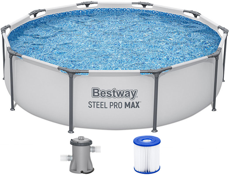 Каркасний басейн Bestway 56408 (305х76 см) з картриджним фільтром 1 Каркасний басейн Bestway 56408 (305х76 см) з картриджним фільтром