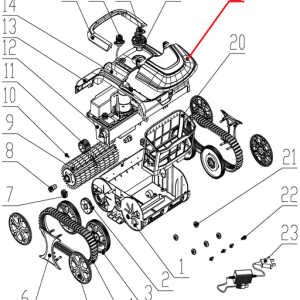 Верхня кришка до пилососа Wybotics WY200, (Top cover №19/WY200)