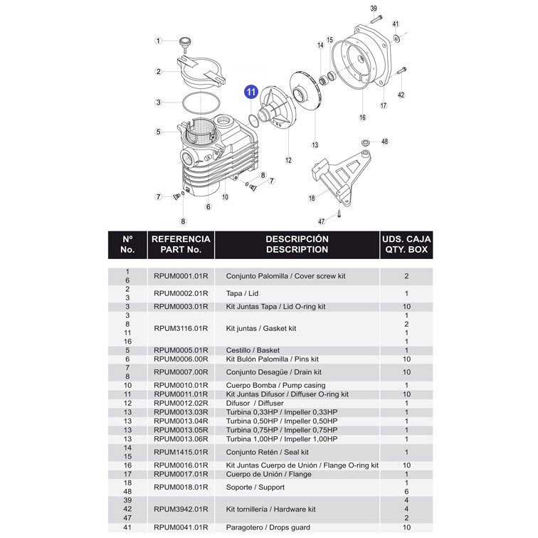 Гумове кільце дифузора OK/CK RBH0012.01R/RPUM0011.01R 2 Гумове кільце дифузора OK/CK RBH0012.01R/RPUM0011.01R
