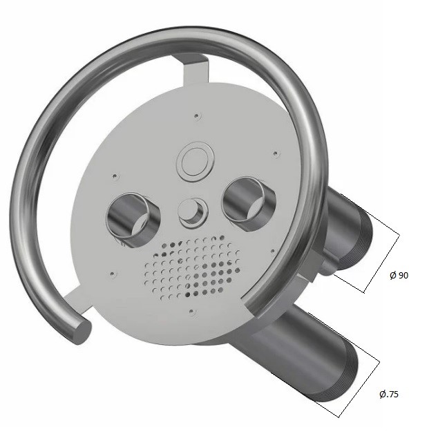 Передня частина та закладна до протитечії Aquaviva TWIN 2.5" AISI 304 (кругла) 2 Передня частина та закладна до протитечії Aquaviva TWIN 2.5" AISI 304 (кругла)