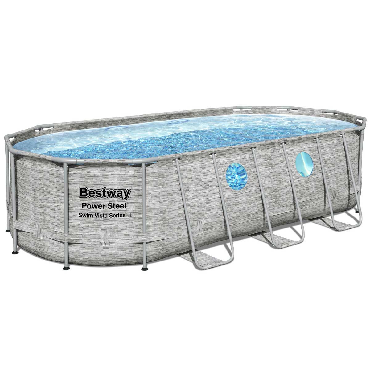 Каркасний басейн Bestway 56716 (549х274х122 см) з картриджним фільтром, драбиною та тентом 2 Каркасний басейн Bestway 56716 (549х274х122 см) з картриджним фільтром, драбиною та тентом