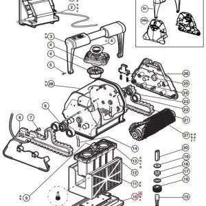 Нижня кришка для робота-пилососа Hayward TigerShark (RCX75000-236)